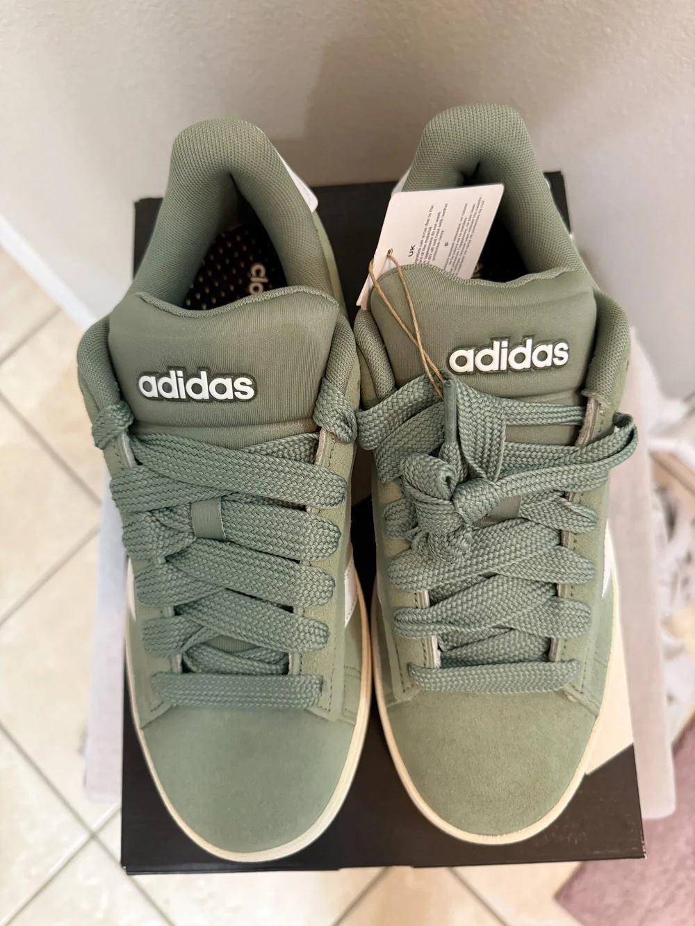 Adidas Grand Court Alpha 00S Green White Sneakers Women's Size 9